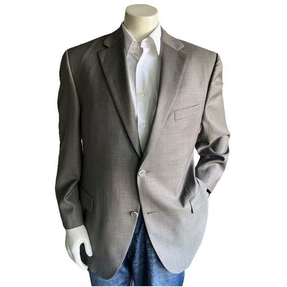 JACK VICTOR Mens 44R Blazer Sport Coat Casual Jacket Two Button Wool Suit - Picture 3 of 16